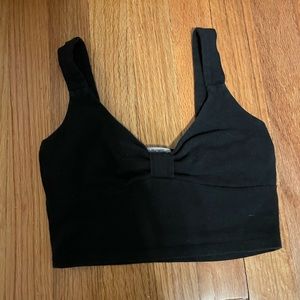 Juniors black crop/bralette tank
